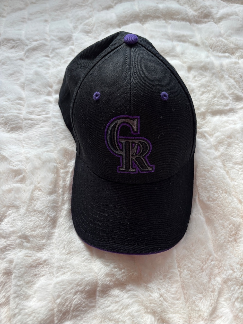 Genuine Merchandise Black and Purple Colorado Rockies Cap